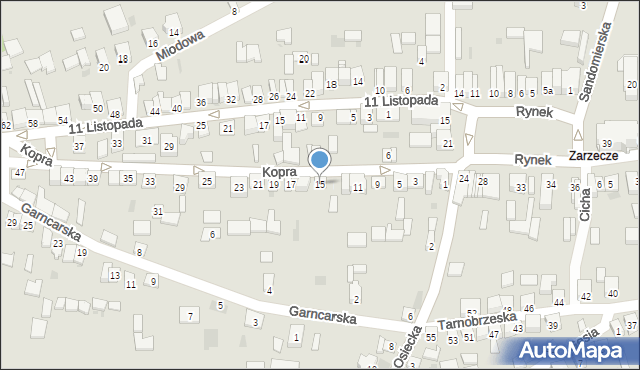 Koprzywnica, Kopra Stefana, 15, mapa Koprzywnica