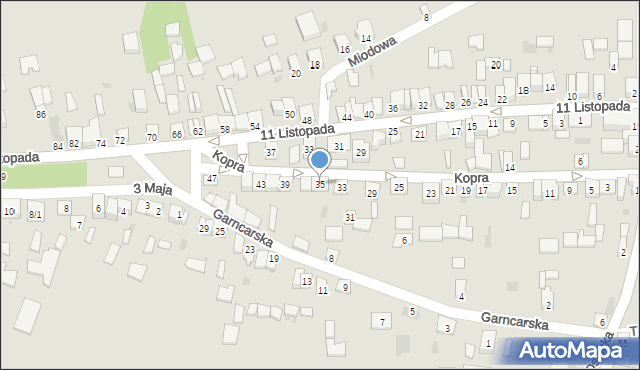 Koprzywnica, Kopra Stefana, 35, mapa Koprzywnica