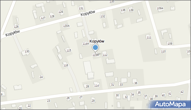 Kopyłów, Kopyłów, 113A, mapa Kopyłów