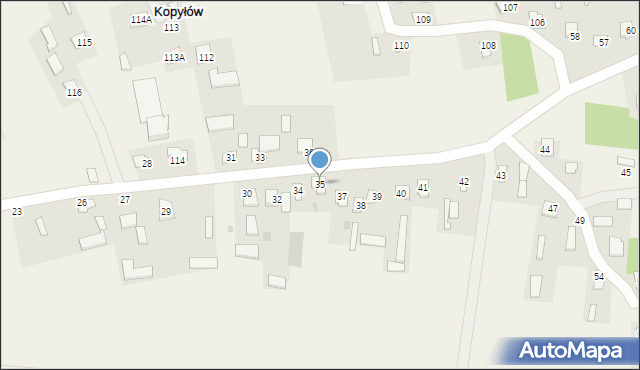 Kopyłów, Kopyłów, 35, mapa Kopyłów