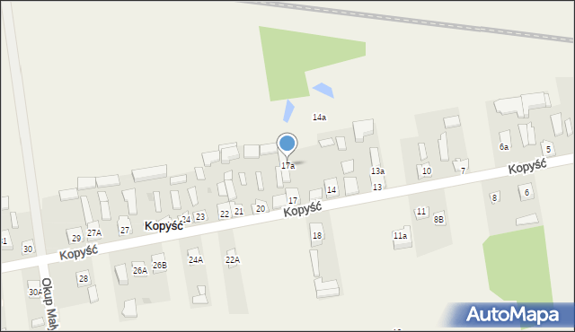 Kopyść, Kopyść, 17a, mapa Kopyść