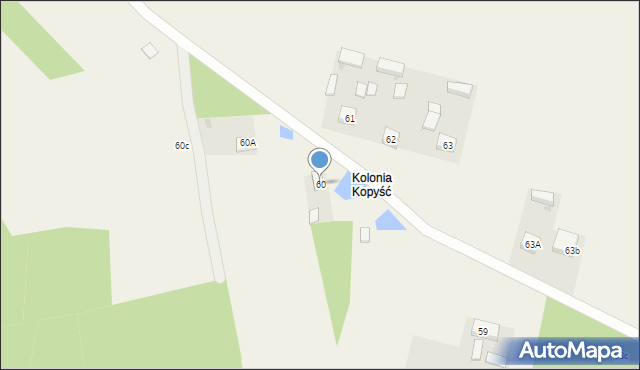 Kopyść, Kopyść, 60, mapa Kopyść