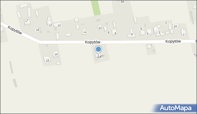 Kopytów, Kopytów, 11A, mapa Kopytów