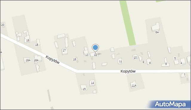 Kopytów, Kopytów, 12, mapa Kopytów