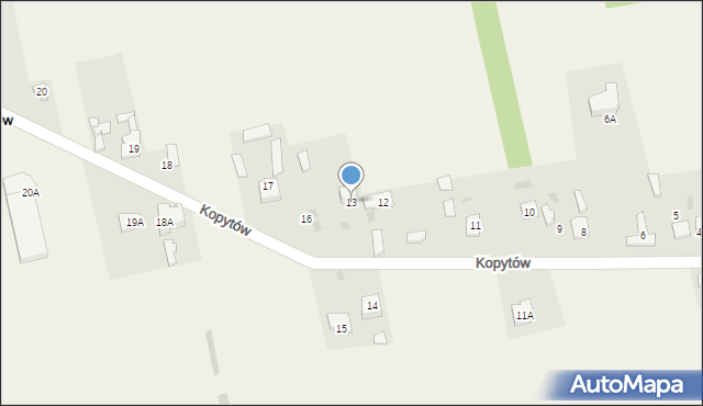 Kopytów, Kopytów, 13, mapa Kopytów