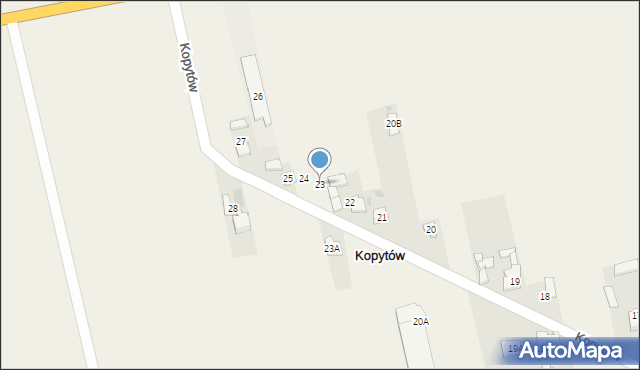 Kopytów, Kopytów, 23, mapa Kopytów