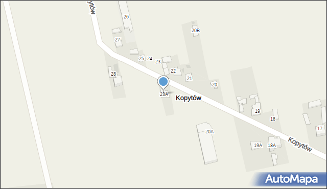 Kopytów, Kopytów, 23A, mapa Kopytów