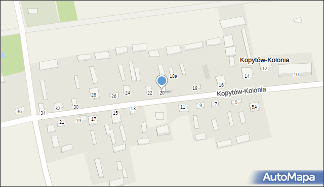 Kopytów, Kopytów, 20, mapa Kopytów