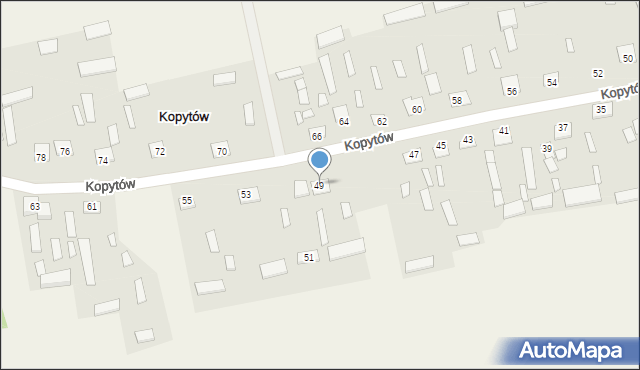 Kopytów, Kopytów, 49, mapa Kopytów