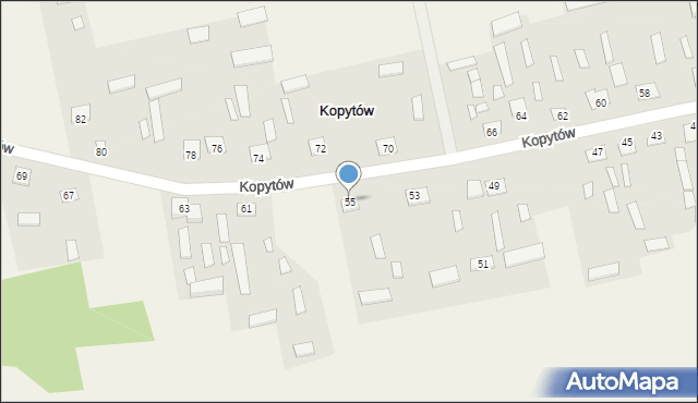 Kopytów, Kopytów, 55, mapa Kopytów