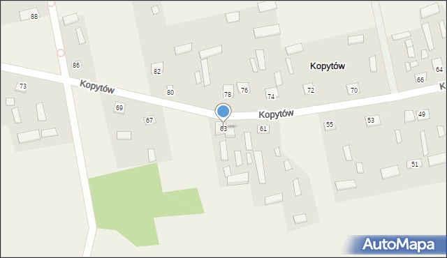 Kopytów, Kopytów, 63, mapa Kopytów