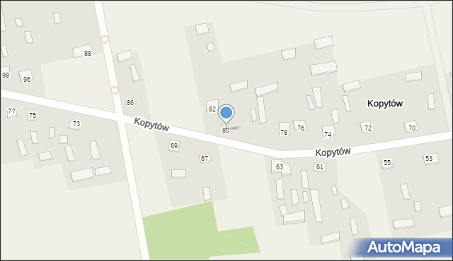 Kopytów, Kopytów, 80, mapa Kopytów