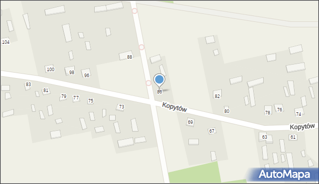 Kopytów, Kopytów, 86, mapa Kopytów