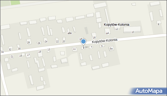 Kopytów, Kopytów, 9, mapa Kopytów