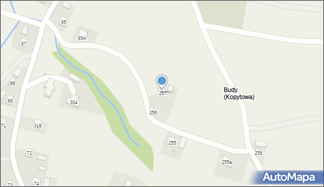 Kopytowa, Kopytowa, 257, mapa Kopytowa