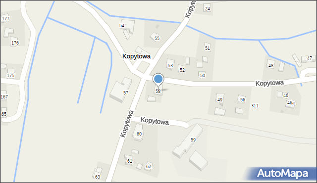 Kopytowa, Kopytowa, 58, mapa Kopytowa