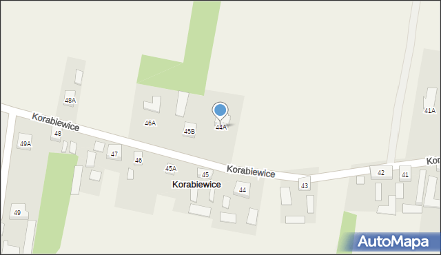 Korabiewice, Korabiewice, 44A, mapa Korabiewice