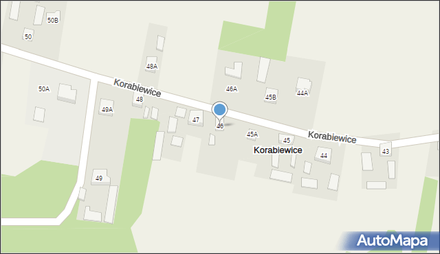 Korabiewice, Korabiewice, 46, mapa Korabiewice