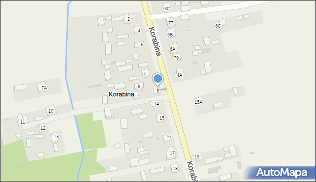 Korabina, Korabina, 9, mapa Korabina