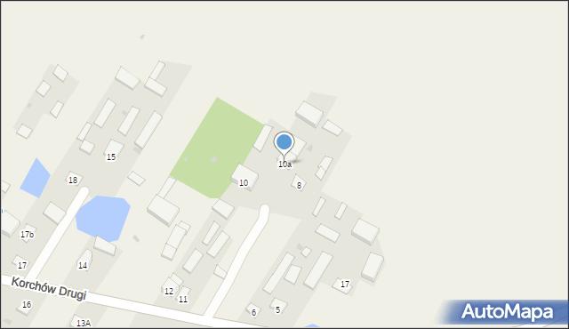 Korchów Drugi, Korchów Drugi, 10a, mapa Korchów Drugi