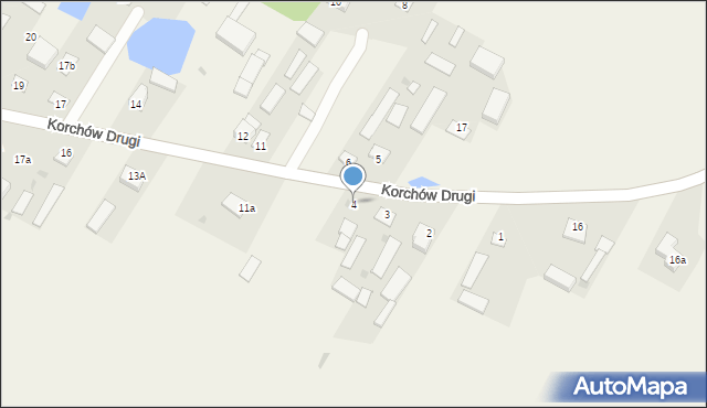 Korchów Drugi, Korchów Drugi, 4, mapa Korchów Drugi