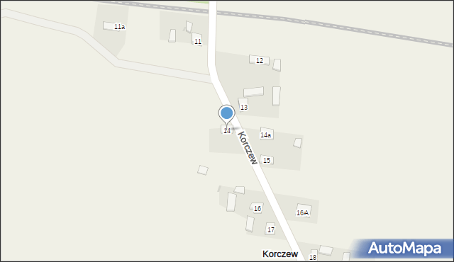 Korczew, Korczew, 14, mapa Korczew