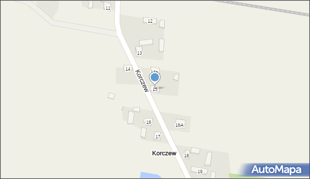 Korczew, Korczew, 15, mapa Korczew