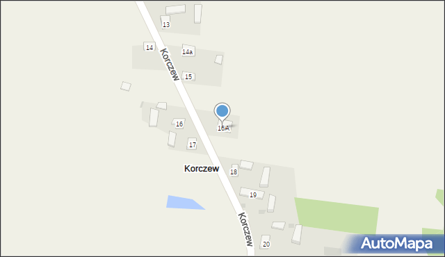 Korczew, Korczew, 16A, mapa Korczew