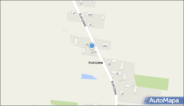 Korczew, Korczew, 17, mapa Korczew