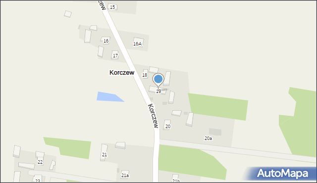 Korczew, Korczew, 19, mapa Korczew