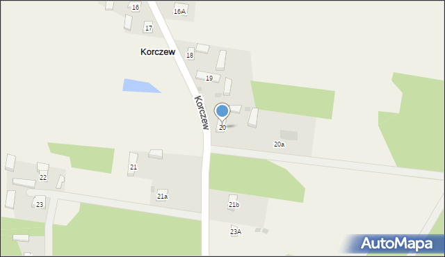 Korczew, Korczew, 20, mapa Korczew