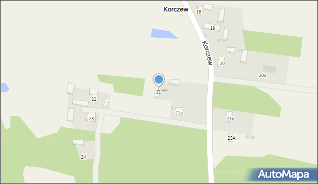 Korczew, Korczew, 21, mapa Korczew