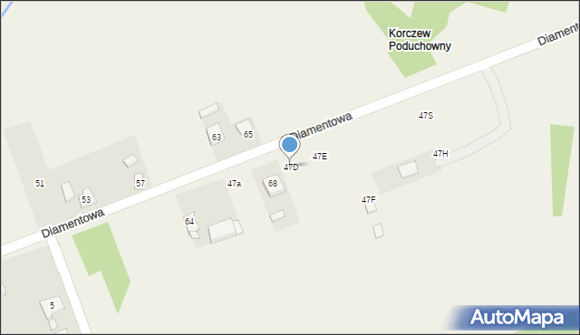 Korczew, Korczew, 47D, mapa Korczew