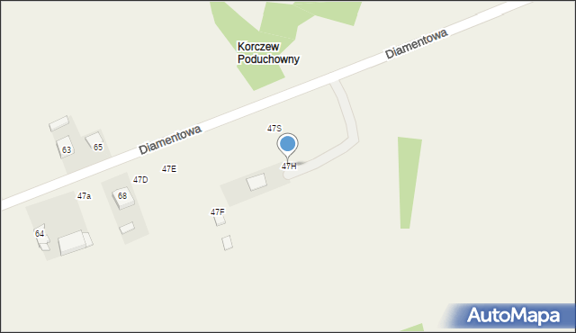 Korczew, Korczew, 47H, mapa Korczew