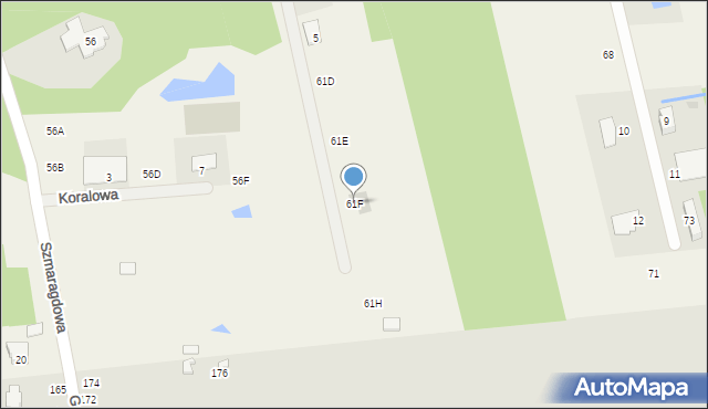 Korczew, Korczew, 61F, mapa Korczew