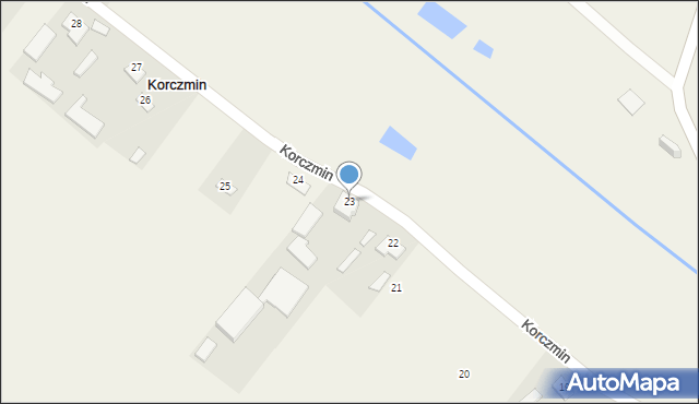 Korczmin, Korczmin, 23, mapa Korczmin