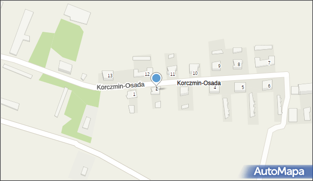 Korczmin-Osada, Korczmin-Osada, 3, mapa Korczmin-Osada