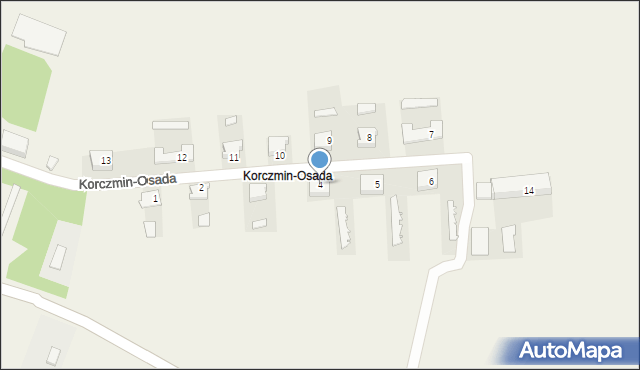 Korczmin-Osada, Korczmin-Osada, 4, mapa Korczmin-Osada