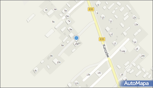 Korczów, Korczów, 10a, mapa Korczów