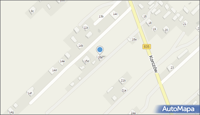 Korczów, Korczów, 16a, mapa Korczów