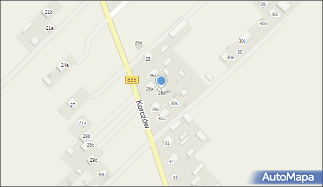 Korczów, Korczów, 29d, mapa Korczów