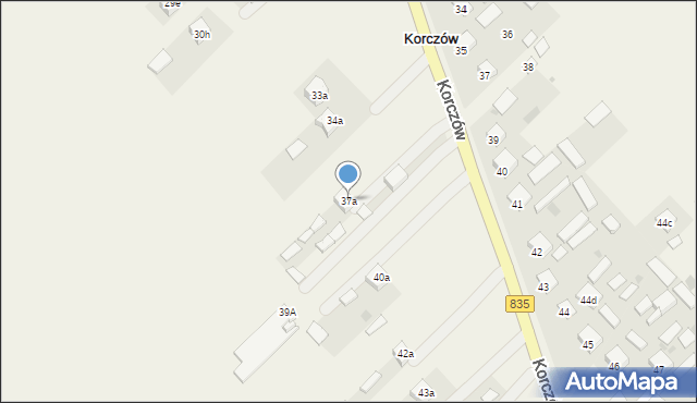 Korczów, Korczów, 37a, mapa Korczów