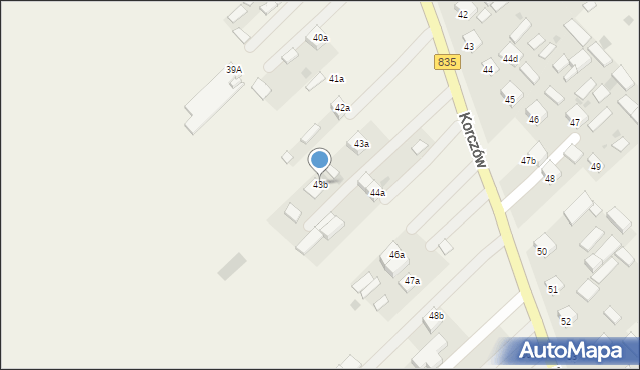 Korczów, Korczów, 43b, mapa Korczów