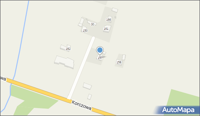 Korczowa, Korczowa, 157, mapa Korczowa