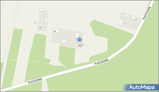 Korczowa, Korczowa, 25, mapa Korczowa