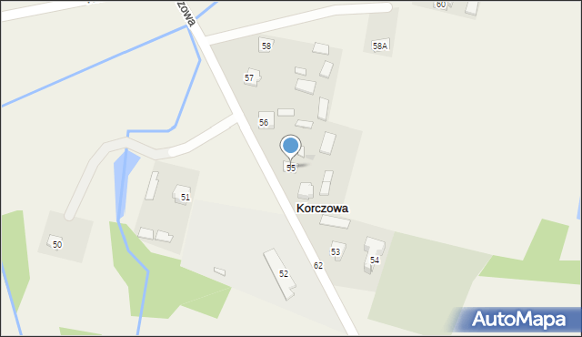 Korczowa, Korczowa, 55, mapa Korczowa