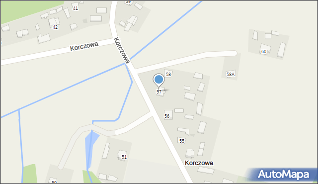 Korczowa, Korczowa, 57, mapa Korczowa