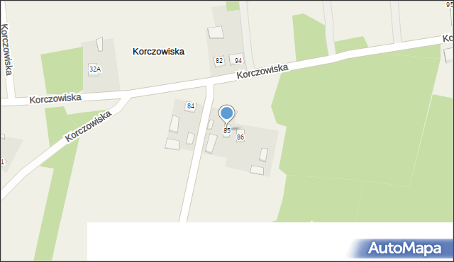 Korczowiska, Korczowiska, 85, mapa Korczowiska