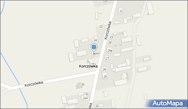 Korczówka, Korczówka, 26, mapa Korczówka