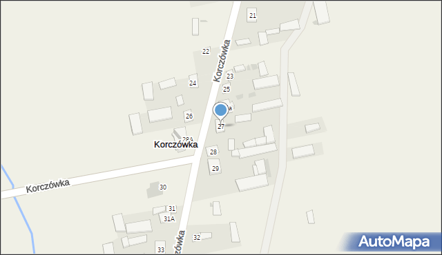 Korczówka, Korczówka, 27, mapa Korczówka